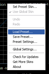 Step 04 - You can alternatively right click on the background and choose the 'Load Preset' menu